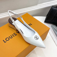 Louis Vuitton Magnetic Slingback Pump 3.5cm in Patent Calf Leather White 2022