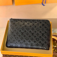 Louis Vuitton Etui de Voyage MM Pouch in Black Monogram Leather M59479 2022