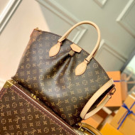 Louis Vuitton Boétie MM Zipped Tote Bag M45987 Monogram Canvas/Nude 2022