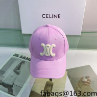 Celine Canvas Baseball Hat Purple 2022 12