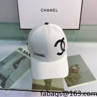 Chanel Canvas Baseball Hat White 2022 03