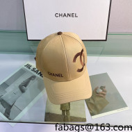 Chanel Canvas Baseball Hat Beige 2022 04