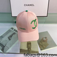 Chanel Canvas Baseball Hat Pink 2022 01