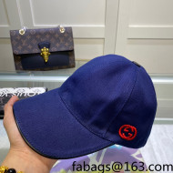 Gucci Canvas Baseball Hat with Interlocking G Blue 2022 05