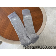 Chanel Socks Grey 2022 040178