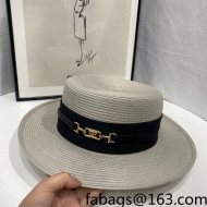 Celine Straw Wide Brim Hat Grey 2022 0401143