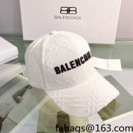 Balenciaga Canvas Baseball Hat White 2022 0401148