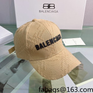 Balenciaga Canvas Baseball Hat Beige 2022 0401150