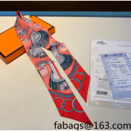 Hermes Silk Bandeau Scarf Red 2022 040139