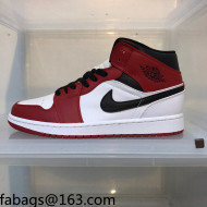 Nike Air Jordan AJ1 Mid-top Sneakers Red/White 2021 112383