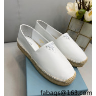 Prada Nappa Lambskin Espadrilles White 2022 030732