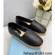 Prada Nappa Lambskin Espadrilles Black 2022 030731