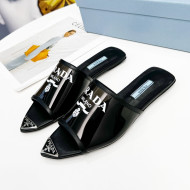 Prada TPU Flat Mules Black 2022 032383