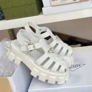 Prada Foam Rubber Flatform Sandals 5.5cm White 2022 032625