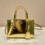  Prada Re-Edition 1995 Brushed-Leather Mini Top Handle Bag 1BA357 Gold 2023