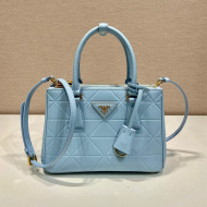  Prada Small Galleria Quilted Saffiano Leather Bag 1BA896 Blue 2023 