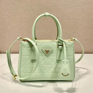  Prada Small Galleria Quilted Saffiano Leather Bag 1BA896 Green 2023