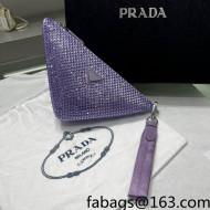 Prada Triangle Crystal Pouch 1NE039 Purple 2022