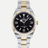 SUPER QUALITY – Rolex Explorer 124273 – Men: Dial Color – Black, Bracelet - Yellow Gold Plated, Stainless Steel, Case Size – 36mm, Max. Wrist Size - 7 inches