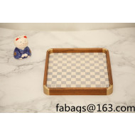 Louis Vuitton Wood and Monogram Azur Canvas Square Tray White/Brown 2022