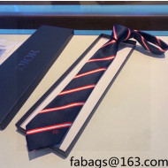 Dior CD Silk Tie Blue/Red 2022 0310100