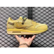 Travis Scott X Nike Air Max 1 Wheat/Lemon Drop-Baroque Brown-Chile Red DO9392-700