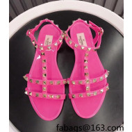 Valentino PVC Stud Flat Sandals Pink 2022 88