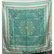 Dior Silk Sqaure Scarf 110x110cm Green 2022 09