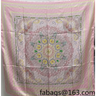 Dior Silk Sqaure Scarf 110x110cm Pink 2022 10