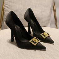 Versace Silk High Heel Pumps 11cm Black 2022 032811