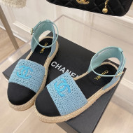 Chanel Open Espadrilles G38737 Blue 2022 