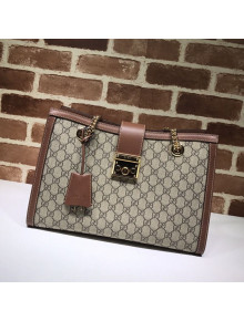 Gucci Padlock GG Canvas Medium Shoulder Bag 479197 Brown