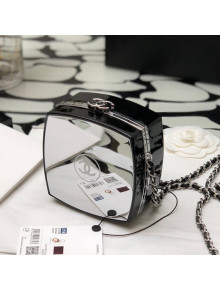 Chanel Mirror Evening Case Bag AP2398 Silver/Black 2021