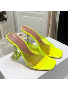 Amina Muaddi TPU Heel Slide Sandals 9.5cm Yellow 2021 46