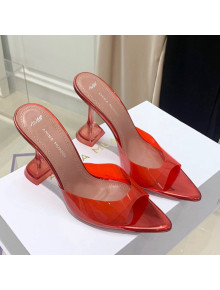 Amina Muaddi TPU Pointed Slide Sandals 9.5cm Red 2021 66