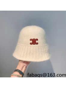 Celine Knit Bucket Hat White 2021 122106