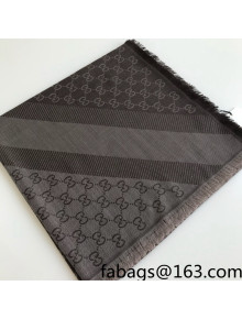 Gucci GG Scarf 140x140cm Coffee Brown 2021 14