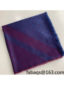 Gucci GG Scarf 140x140cm Purple 2021 18