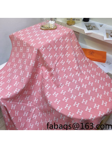 Hermes H Blanket 135x165cm Pink 2021 30