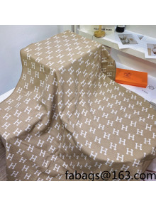 Hermes H Blanket 135x165cm Beige 2021 33