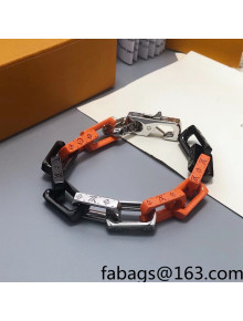 Louis Vuitton Monogram Chain Bracelet Orange/Black/Silver 2021 46