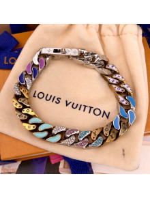 Louis Vuitton Chain Links Patches Bracelet Blue/Green 2021 53