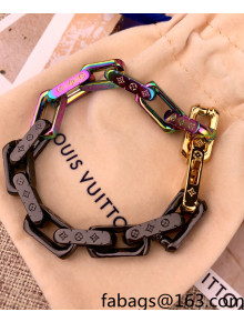 Louis Vuitton Monogram Colors Chain Bracelet 2021 63