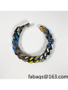 Louis Vuitton Chain Links Patches Bracelet Blue/Yellow 2021 40