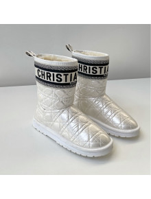 Dior Oblique Snow Ankle Boots Pearly White 2021 12