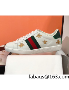 Gucci Ace Sneakers with Bee and Web White 2022 39