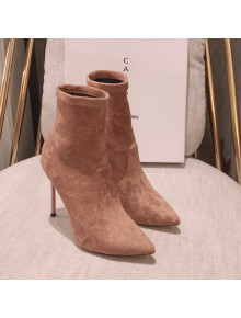 Casadei Elastic Suede High-Heel Ankle Boots 12cm Camel Brown 2021