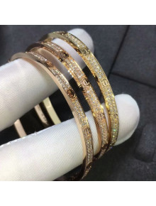 Cartier Nologo Love Bracelet with Paved Diamonds, Small Model 02