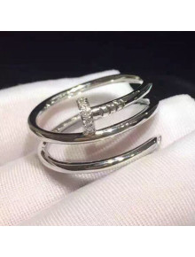 Cartier White Gold Nologo Juste un Clou Ring with Diamonds 10