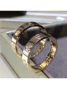 Cartier Yellow Gold Love Ring with Diamond,Small Model 02